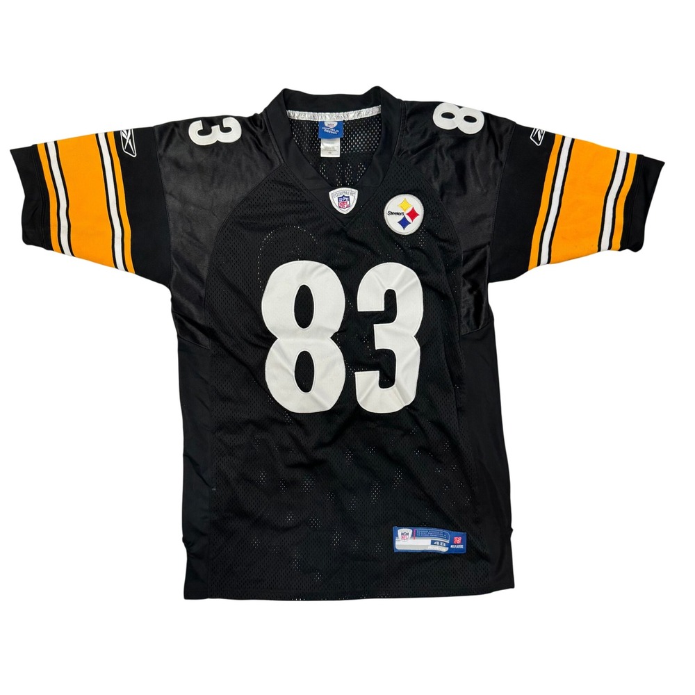 Reebok NFL Pittsburgh Steelers Heath Miller 83 Stitched Jersey Mens 48 Black